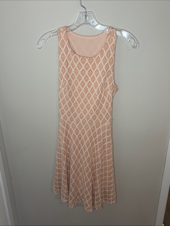Dresses & Skirts - Sleeveless Peach Lace Fit & Flare Dress